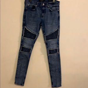 PACSUN stacked skinny blue jeans size 30x32.